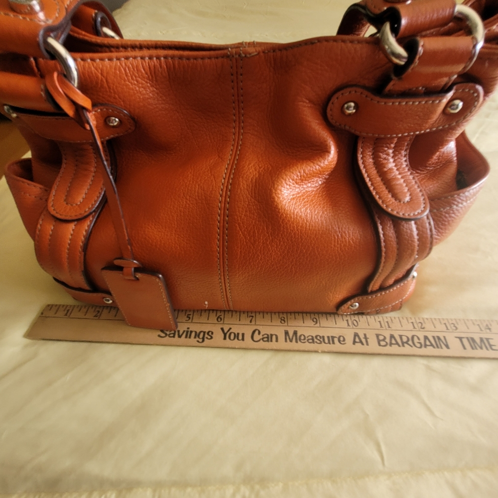 Tignanello orange pebbled tote - Picture 7 of 11
